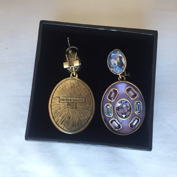 HEIDI DAUS Stunning SAY IT WITH STYLE Earrings with Oval Pendants - Picture 2 of 4